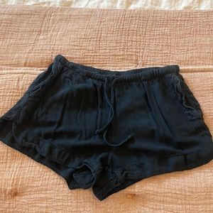 Black flowy shorts